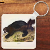 Wolverine of Wolverene (Gulo gulo) door Audubon Sleutelhanger (Achterkant)