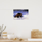 Wolverine op sneeuw poster (Keuken)