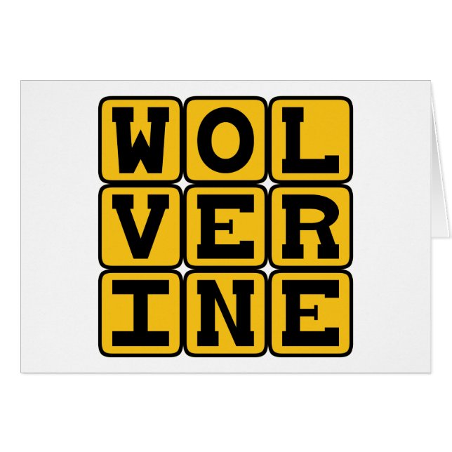Wolverine, wilde zoogdieren (Voorkant Horizontaal)