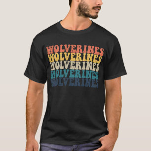 Wolverines High School Sports Team Retro Wolverine T-shirt