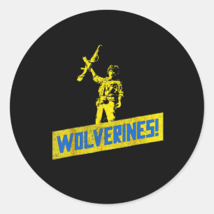 Wolverines steunen Oekraine Sta met Oekraine Oekra Ronde Sticker