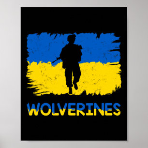 Wolverines steunen Oekraine Steun Oekraine Houd st Poster