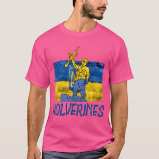 Wolverines Support Ukraine Ukraine Wolverines retr T-shirt