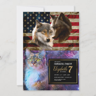 Wolves American Flag Kaart