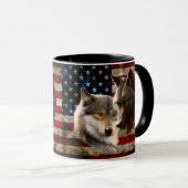 Wolves American Flag Mok (Voorkant rechts)