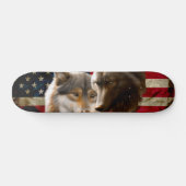 Wolves American Flag Skateboard (Horizontaal)