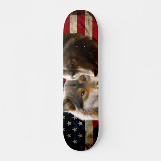 Wolves American Flag Skateboard (Voorkant)