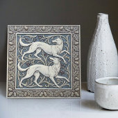 Wolves Arts & Crafts Wall Decor Art Nouveau Crane Tegeltje