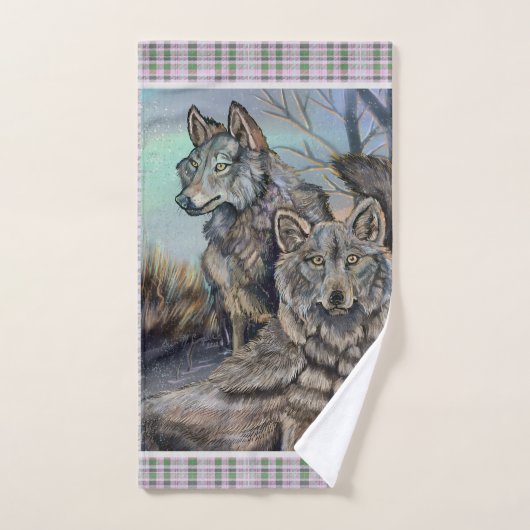 Wolves de l'Arctique (Serviette à main)