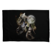 Wolves Howling Full Moon Kussensloop (Voorkant)