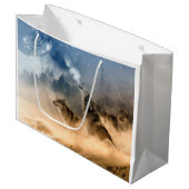 Wolves Moon Fog Natuur Scenery Large Cadeauzakje (Voorkant Gekanteld)