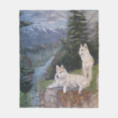 Wolves "Safe Haven" Fleece Blanket (Voorkant)