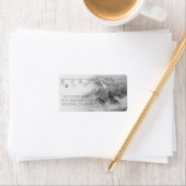 Wolves Snow Wilderness Holiday Return Address Etiket (Insitu)