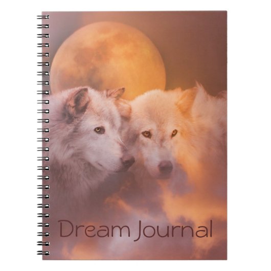 Wolves Spiritueel Dream Journal Notitieboek (Voorkant)
