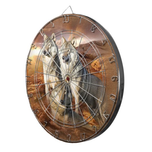 Wolves Trio Dartboard Dartbord (Voorkant Rechts)