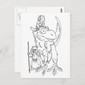 Wolves with Pet Dinosaur Briefkaart (Voorkant / Achterkant)