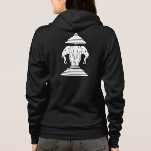 Wom drie kopende olifant Lao / laos vlag Hoodie