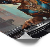 woman afro dj poster (Hoek)