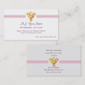 Woman Attorney luxe strepen en vlamphoenix Visitekaartje (Voorkant / Achterkant)