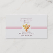 Woman Attorney luxe strepen en vlamphoenix Visitekaartje (Achterkant)