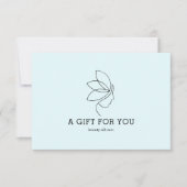 Woman Beauty Line Art Blue Gift Certificate (Voorkant)