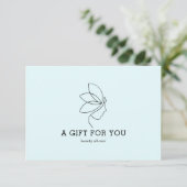 Woman Beauty Line Art Blue Gift Certificate (Staand voorkant)