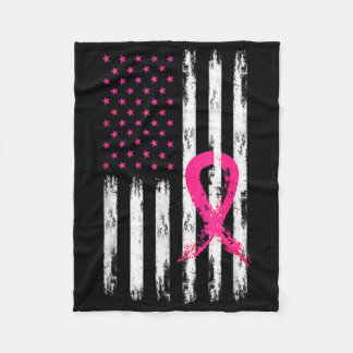Woman Breast Cancer Awareness  American Fla Fleece Deken