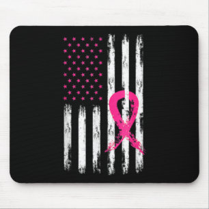 Woman Breast Cancer Awareness  American Fla Muismat