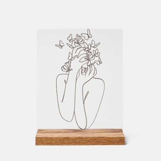 Woman Butterfly Transformation Acrylic Art (Recto)