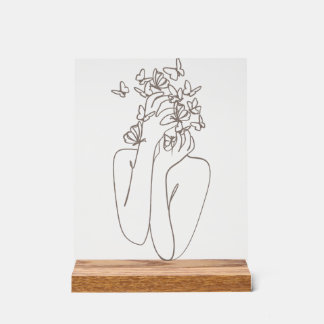 Woman Butterfly Transformation Acrylic Art Acryl Bord