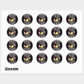 Woman Cannot Survive Wine Alone She Needs Frog  Ronde Sticker (Vel)