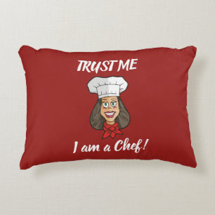 Woman Chef Accent Kussen