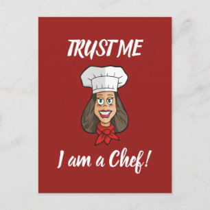 Woman Chef Briefkaart