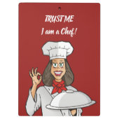 Woman Chef Klembord (Achterkant)