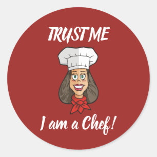 Woman Chef Ronde Sticker