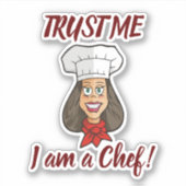 Woman Chef Sticker (Voorkant)