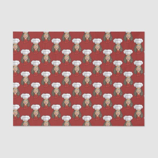 Woman Chef Tissuepapier (Voorkant)