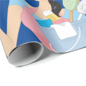 Woman Cleaning Cadeaupapier (Rol Hoek)