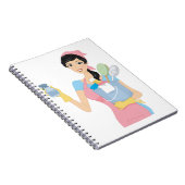 Woman Cleaning Notitieboek (Rechterzijde)