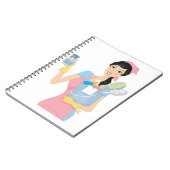 Woman Cleaning Notitieboek (Linkerzijde)