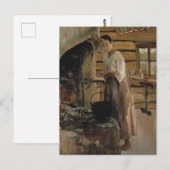 Woman Cooking Whitefish Briefkaart (Voorkant / Achterkant)