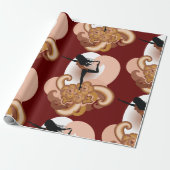 Woman Doing Yoga Cadeaupapier (Uitgerold)