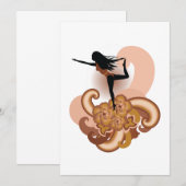 Woman Doing Yoga Kaart (Voorkant / Achterkant)