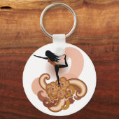 Woman Doing Yoga Sleutelhanger (Voorkant)