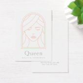 Woman Girl Face White Earring Display Kaart (Bureau)