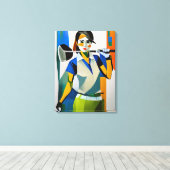 Woman Golfer - Art en toile Imprimer (Insitu (Plancher de Bois))