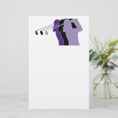 Woman Golfer Briefpapier (Staand voorkant)