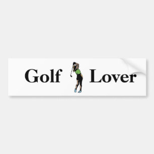 Woman Golfer Bumpersticker