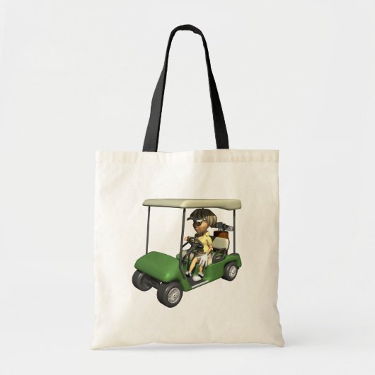Woman Golfer Cart Tote Bag (Voorkant)
