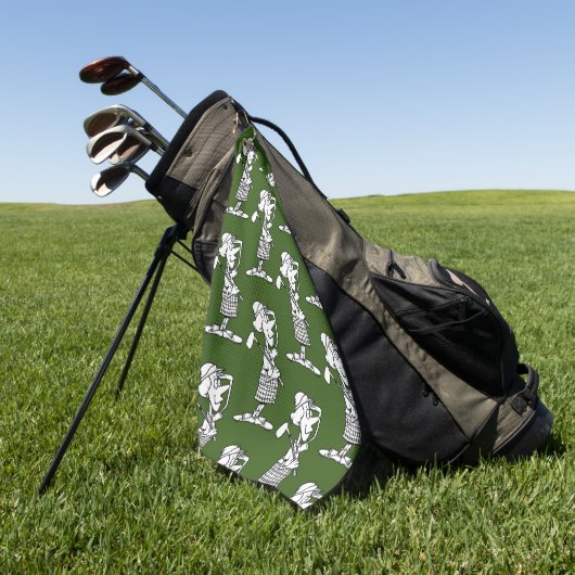 Woman Golfer - Serviette de golf (Vert)